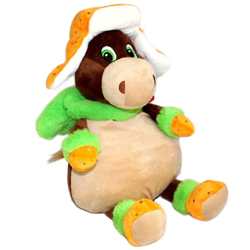 Сладкий новогодний подарок в мягкой игрушке весом 950 грамм