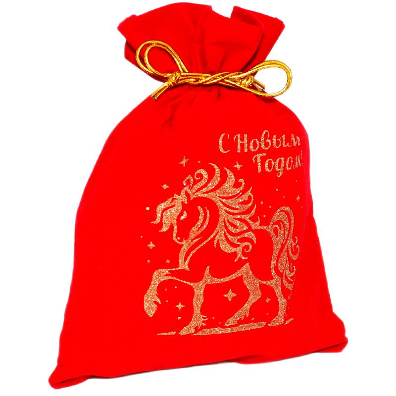 Детский подарок на Новый Год в мешочке весом 1200 грамм