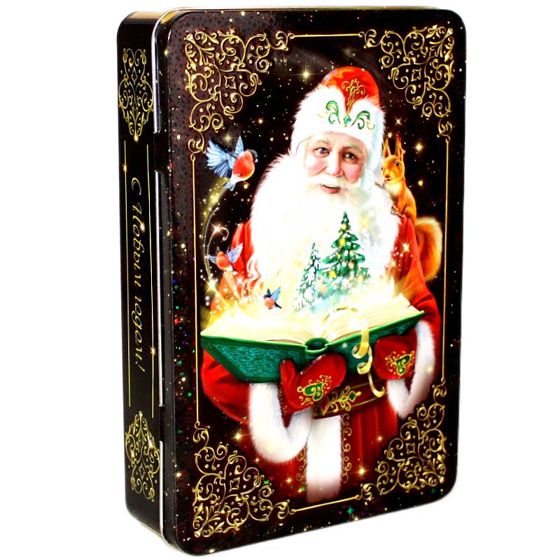 Сладкий новогодний подарок в картонной упаковке весом 700 грамм